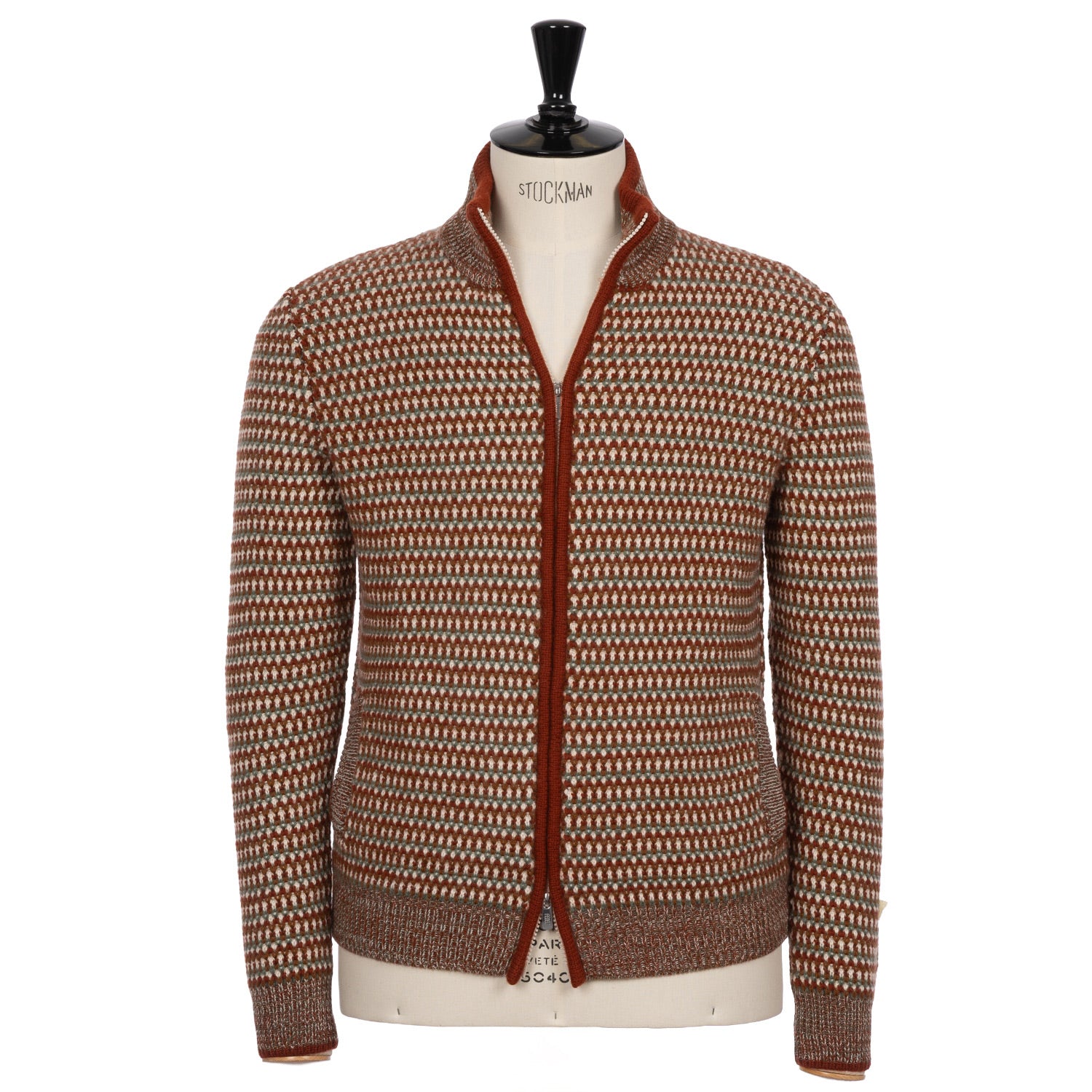 Zip-Strickjacke "Perth Open" aus reinem schottischen 6-Ply Kaschmir